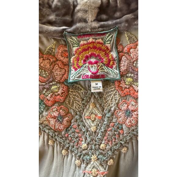 GORGEOUS Embroidery Velvet Kimono by Johnny Was - Picture 5 of 7